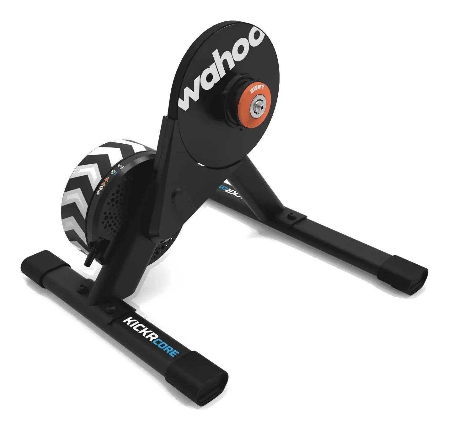 Wahoo Kickr Core 2, direktdriven cykeltrainer, på vit bakgrund