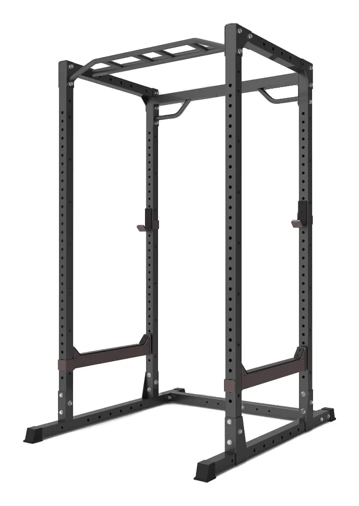 Abilica PowerRack 40, ett svart power rack med fyra stolpar, mot vit bakgrund